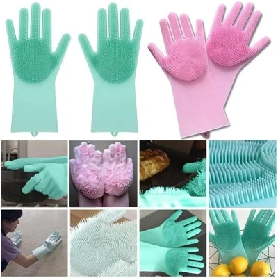 Волшебные силиконовые перчатки для мытья посуды кухонные чистые многофункциональные домашние мойка Чистка домашних животных перчатки