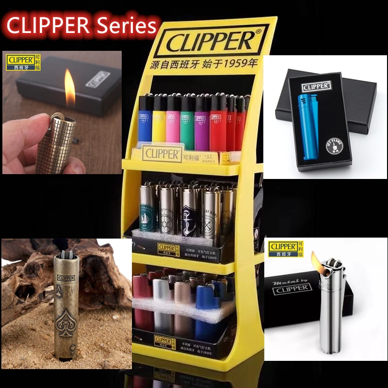 

Original Clipper Lighter Flint Grinding Wheel Printing Metal Nylon Portable Butane Gas Mini Inflatable Lighter Gadgets For Men