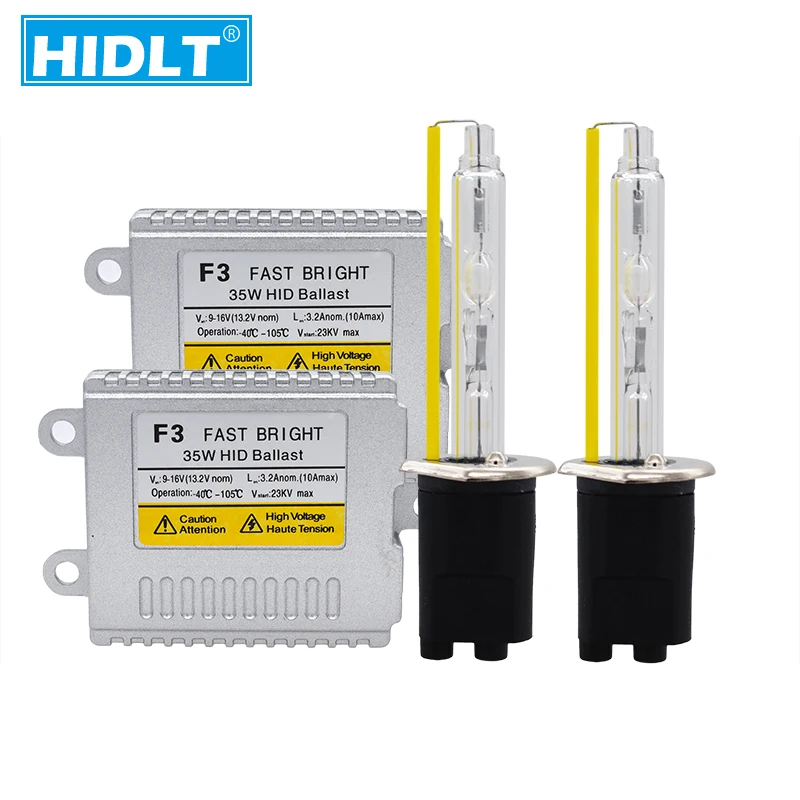 HIDLT AC 12V Xenon H1 HID Kit 35W Auto Headlamp Bulbs H7 H11 HB3 9005 HB4 9006 9012 D2H 5500K Car Light Xenon F3 Ballast Kit