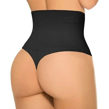 

2020 Womens High Waist Black G String Panties Sexy Underwear Lingerie Plus Size S-3XL Majtki Damskie