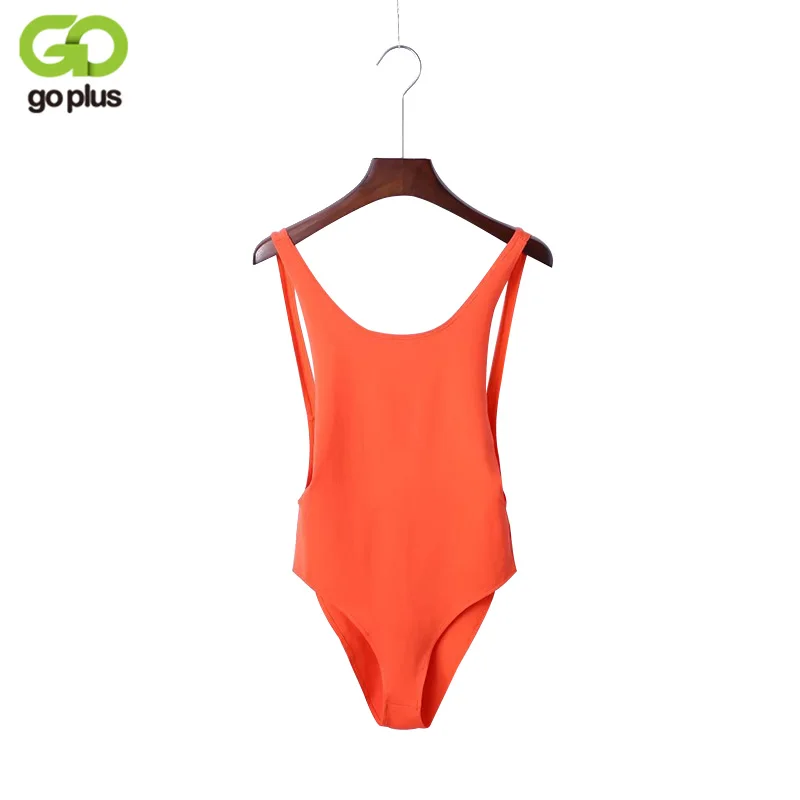 GOPLUS Sexy Bodysuit 2020 Summer Orange Sleeveless Backless Women Jumpsuit Bandage Body Romper Casual Ladies Slim Bodysuit C3996 GOPLUS Sexy Bodysuit 2020 Summer Orange Sleeveless Backless Women Jumpsuit Bandage Body Romper Casual Ladies Slim Bodysuit C3996