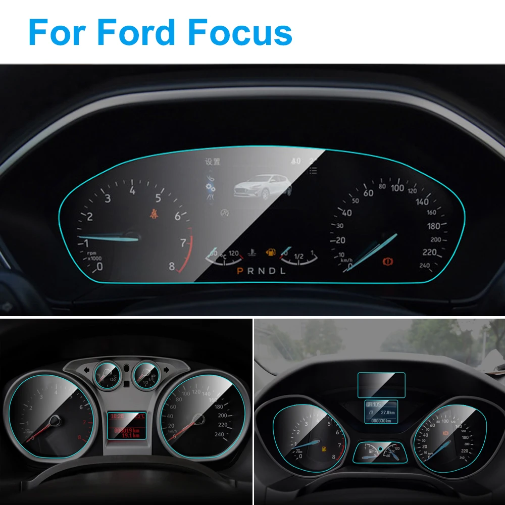 

Car Instrument Panel Screen Protector for Ford Focus MK 3 MK 4 Interior Dashboard Membrane Protective TPU Film Car Accessories