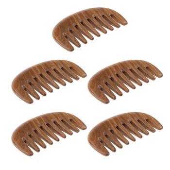 

5 Lot Travel Size Handmade Seamless Natural Scalp Massage Detangling Comb