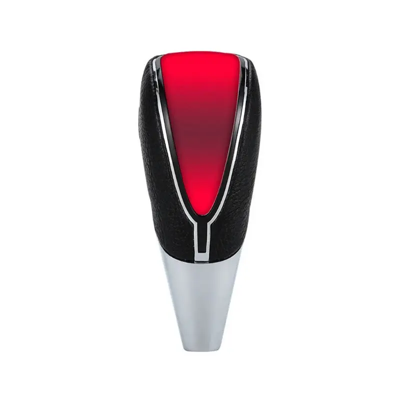 Universal Touch Activated LED Light Car Gear Shift Knob Leather Shift Lever Knob with Charger& USB Cable Multi-color