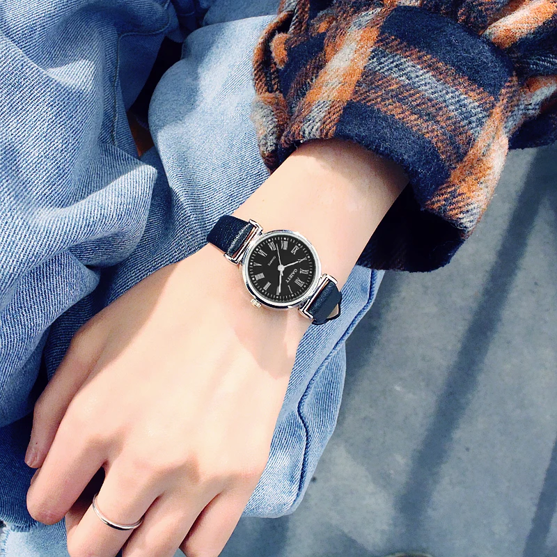 Новые роскошные Брендовые женские часы, ультра тонкие винтажные кварцевые часы с кожаным ремешком, модные наручные часы для влюбленных, Классические повседневные женские часы