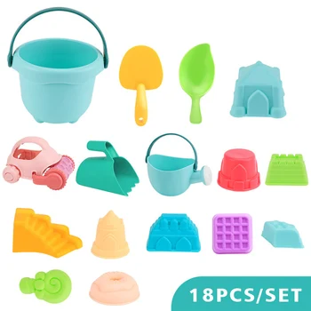 

Non Toxic Swimming Pool PP Outdoor Activity Multicoloured Sandglass Play Beach Toy Set Gift Easy Grip Digging Pit Funny Seaside
