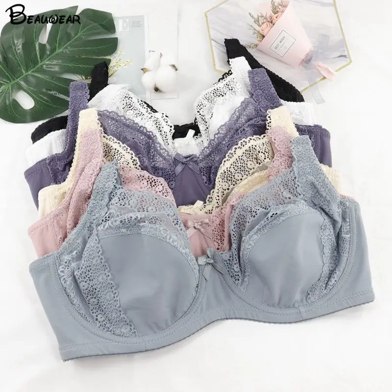Beauwear damska kwiecista koronka biustonosze perspektywa biustonosz z fiszbinami seksowna bielizna Plus rozmiar Bralette duża miseczka 36-46 D DD E DDD F Beauwear damska kwiecista koronka biustonosze perspektywa biustonosz z fiszbinami seksowna bielizna Plus rozmiar Bralette duża miseczka 36-46 D DD E DDD F