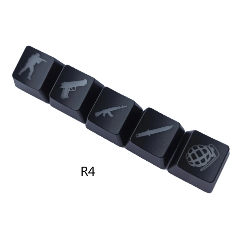 

5Pcs OEM R4 Profile ABS Backlit Keycap Gaming Keycaps Key Button CS GO Keycap