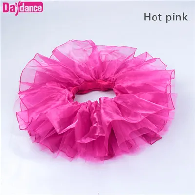 hot pink Профессиональный для маленьких девочек пышная балетная юбка-пачка юбка Феи балетки одежда для сцены белая розовая балетная пачка - Цвет: hot pink
