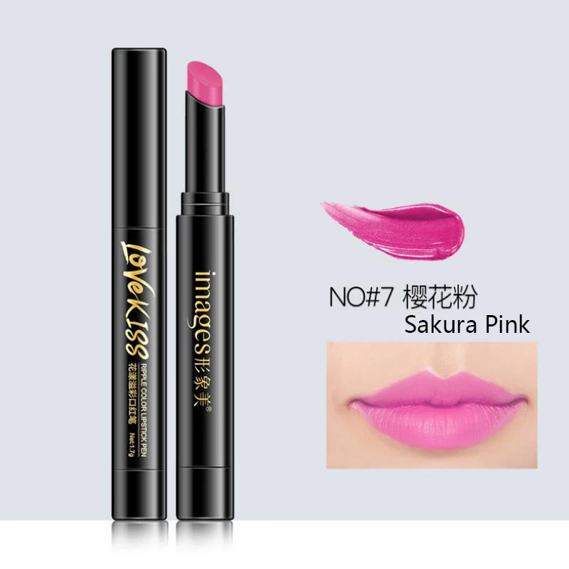 07 Sakura Pink Губная помада длинная губная помада с эффектом длительного увлажнения губ макияж Глянцевая Помада косметическое средство для макияжа 4 цвета - Цвет: 07 Sakura Pink