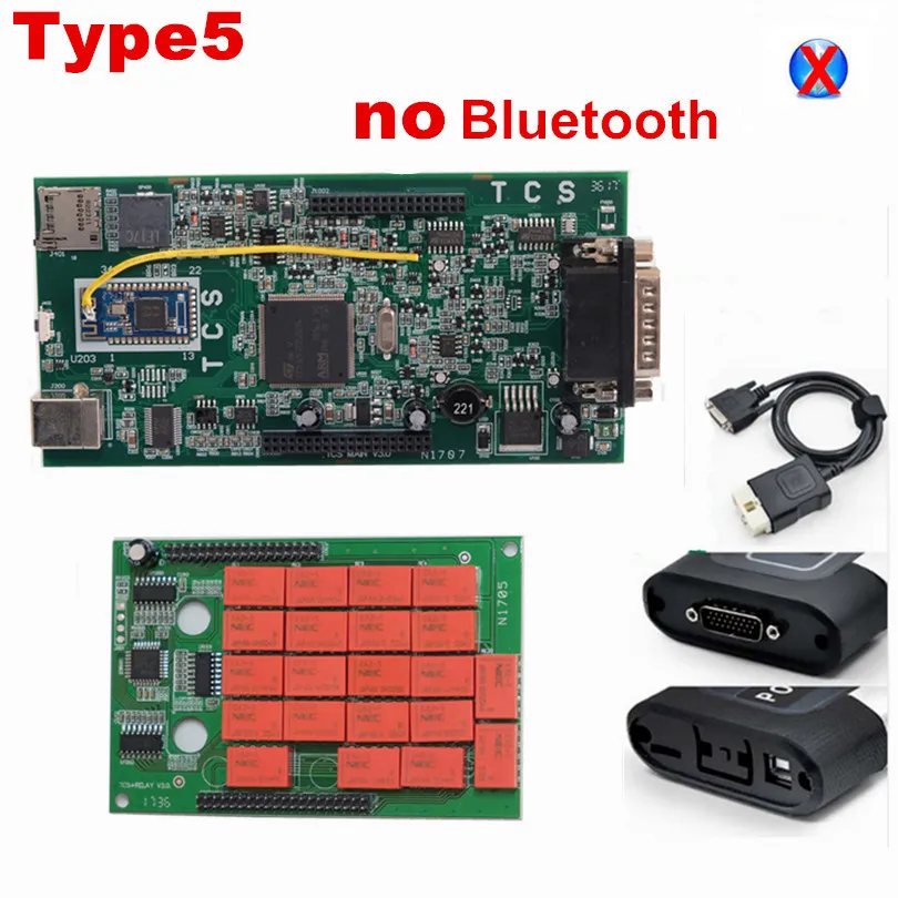 OBDIICAT TCS,00 Multidiag Pro+ зеленый PCB одноплатный BT OBD2 автоматический диагностический Сканнер инструмент MVD - Цвет: Black TCS NO BT