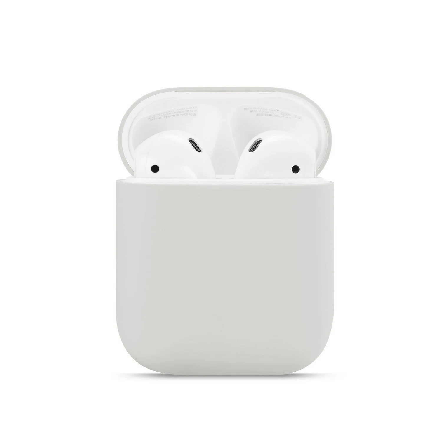 KJOEW сплошной цвет мягкий силиконовый для AirPods apple беспроводной bluetooth защитный чехол для наушников наушник защитный чехол для наушников - Color: LGY