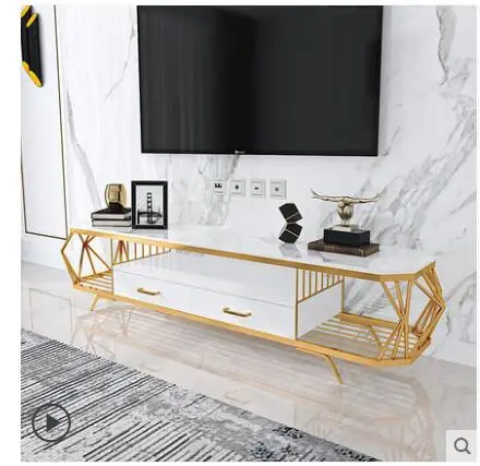 

Nordic marble TV cabinet coffee table combination