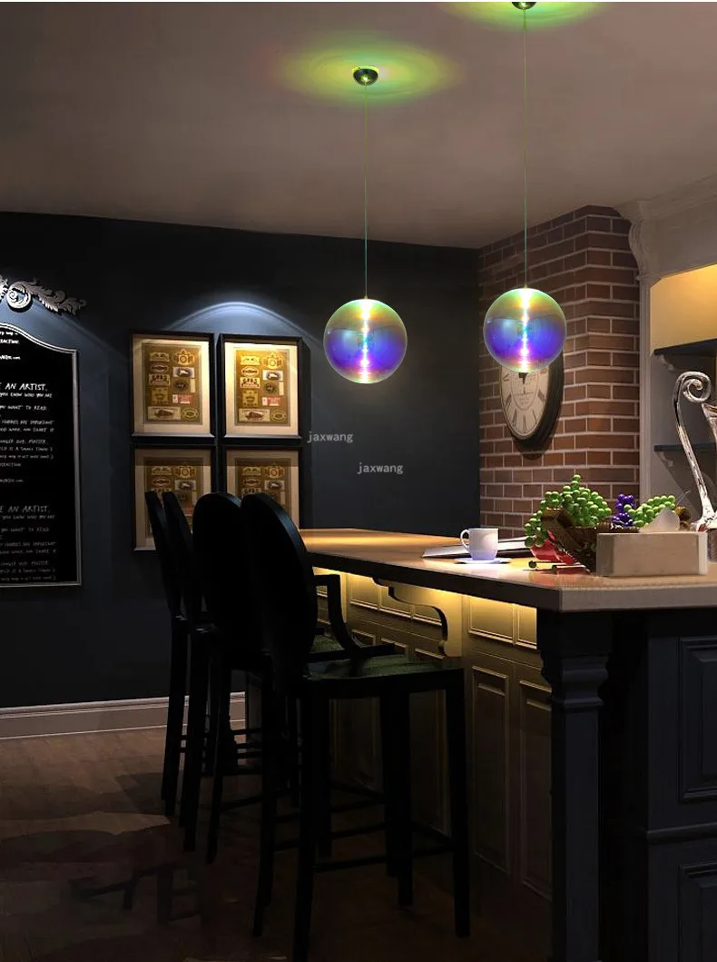 Современный разноцветный стеклянный светодиодный подвесной светильник, подвесные светильники в скандинавском стиле для гостиной, люстры для ресторана
