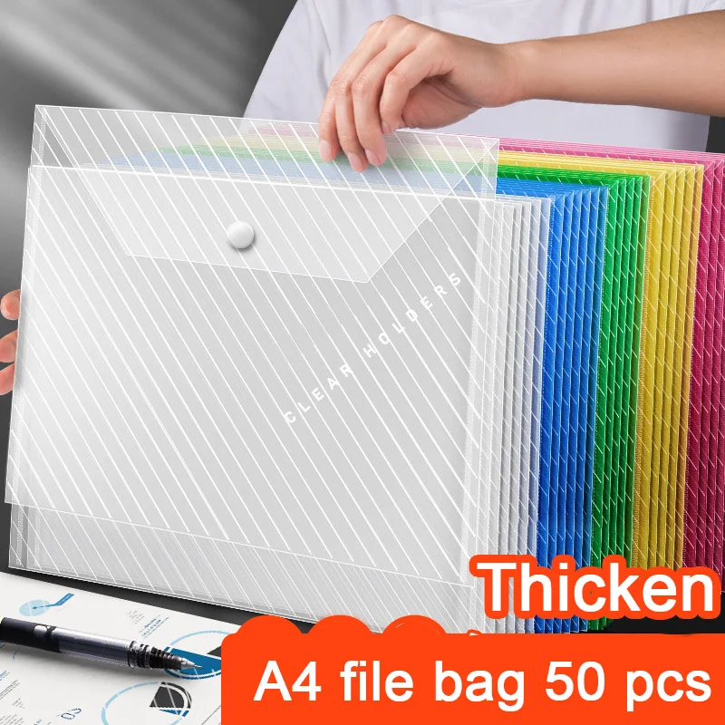 A4/A5 File Storage Document Folder Protective Transparent Bag School Supply HGUK 