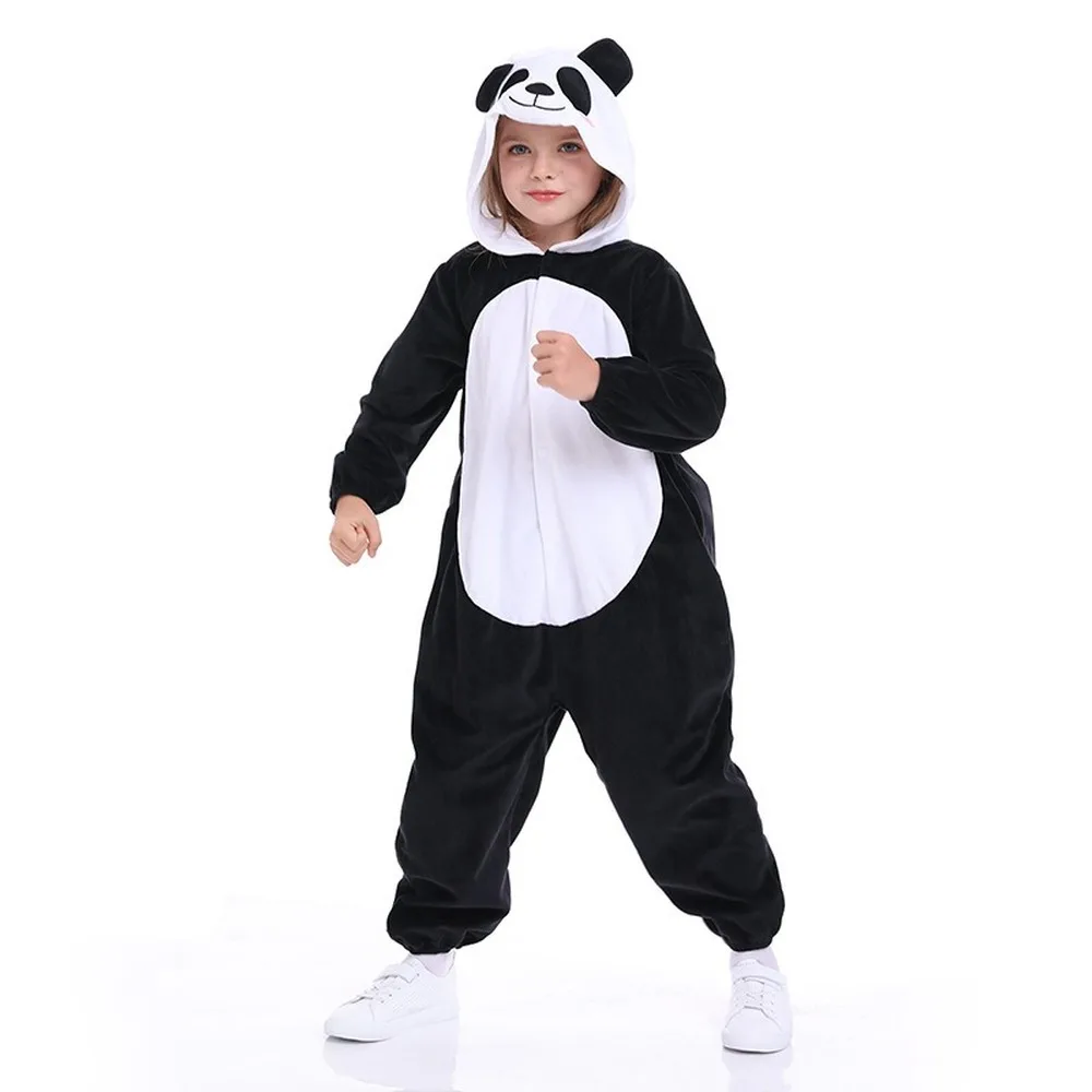Kid Animal Cosplay Costume for Halloween Make Up Party Unisex Panda Hooded Jumpsuit for Carnival Theme Party Stage Performance Kid Animal Cosplay Costume for Halloween Make Up Party Unisex Panda Hooded Jumpsuit for Carnival Theme Party Stage Performance