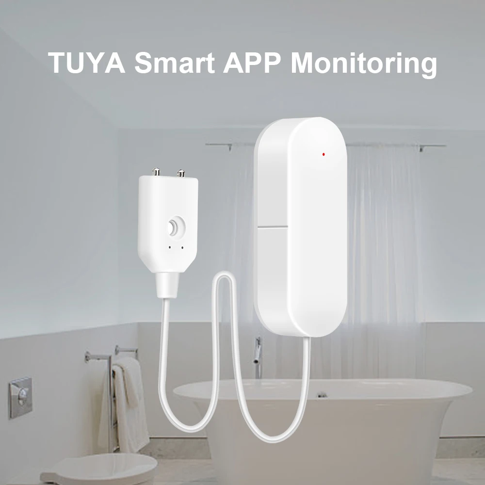 CPVan WiFi Leakage Alarm Detector WiFi Water Leak Sensor WiFi TUYA APP Water Detector Water Level Sensor for Home Alarm Systems