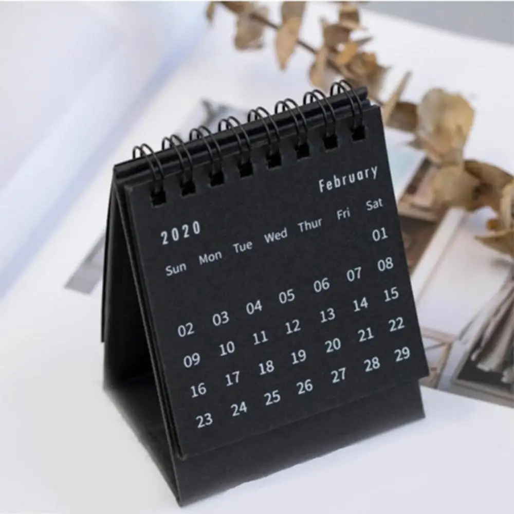 Настольный бумажный календарь, мини настольный календарь, настольный календарь с катушкой, сделай сам, блокнот, годовой Органайзер
