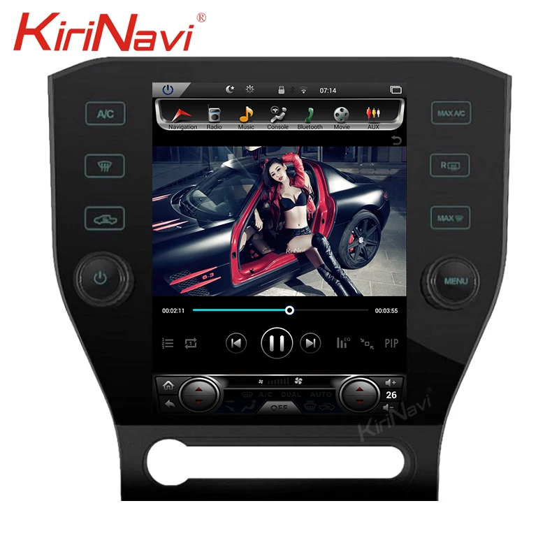 KiriNavi 10," вертикальный экран Tesla style 4+ 64 Android 8,1 Автомагнитола для Ford Mustang Автомобильный мультимедийный dvd-плеер gps навигация