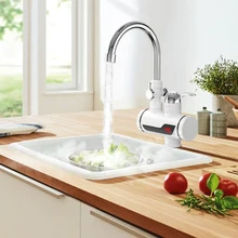 

Electric Faucet 360° Rotatable Fast Heating Water Heater With Shower Head Temperature Display Tankless Tap For Kitchen Shower