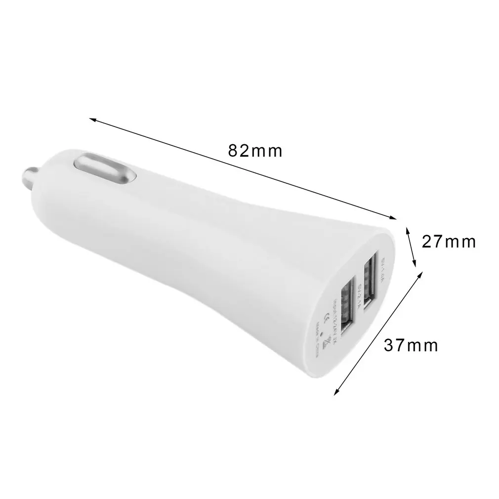 Универсальный Алюминий сплав мини роговидными Dual USB 2-Порты и разъёмы автомобиля Зарядное устройство разъем адаптера 5V 3.1A для телефонов и планшетов