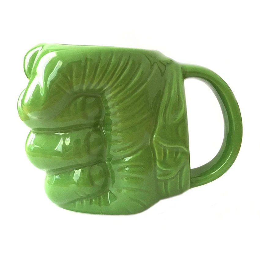 Креативный зеленый кулак Халка керамическая кружка для Кофе Чай Молоко чашки Аниме фарфоровая кружка для питья домашние предметы первой необходимости подарки для детей