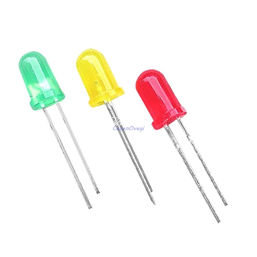 Pink Light Bulbs CACUINA 500Pcs 3MM/5MM LED Kit 5 Colors Diode Lights Assored Kit Bright Lighting Electronics Mini Led Lights