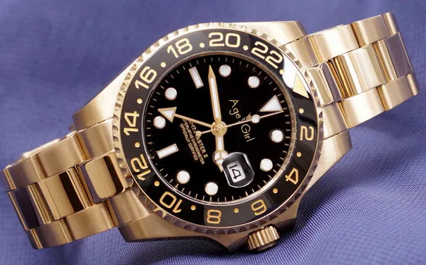 

Luxury Brand New Men Automatic Mechanical Watch Full Gold Black Blue Ceramic Green GMT II Stainless Steel Sapphire Jubilee AAA+