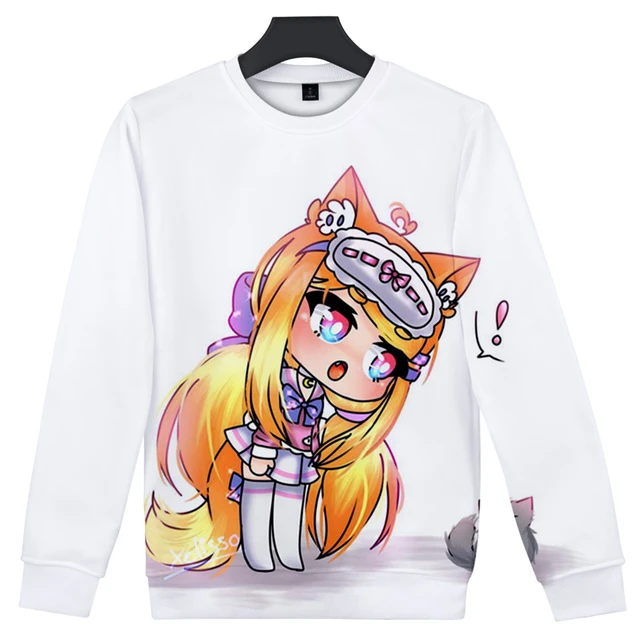 2020 Gacha Life 3d Printed Hip Pop O-neck Sweatshirt Harajuku Cute