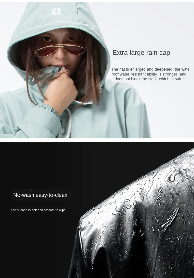 Adulto longo capa de chuva jaqueta de