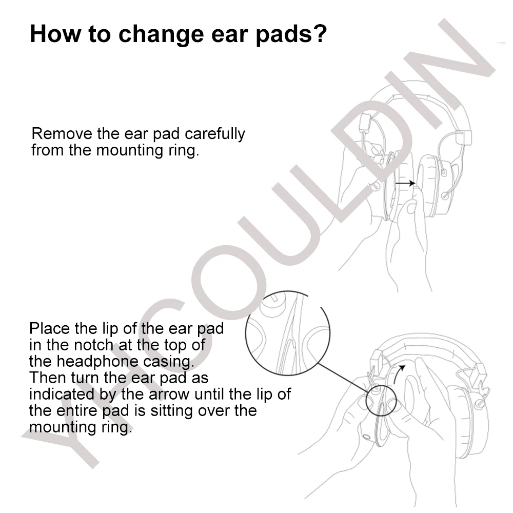 Earpads para Pioneer Hdj-s7 Hdj s7 Fones de Ouvido Almofadas de Ouvido Cobre Almofada de Ouvido do Plutônio Substituição - Image 3