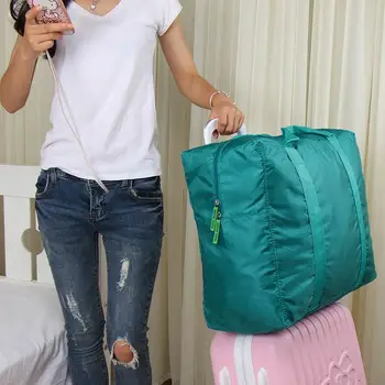 

New Waterproof Nylon Folding Foldable Home Travel Package Men Women Storage Bag IK88