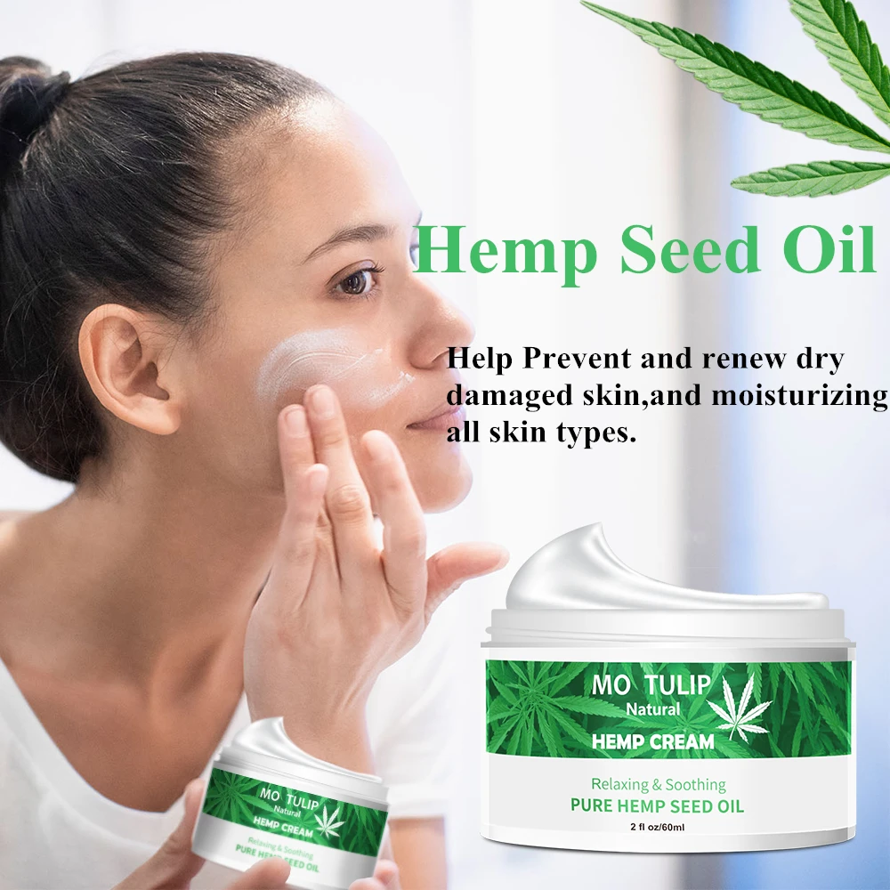 

Hemp Oil Essence Face Cream Hyaluronic Acid Anti-aging Moisturizer Nourishing Collagen Essence Skin Care Cream 60ml