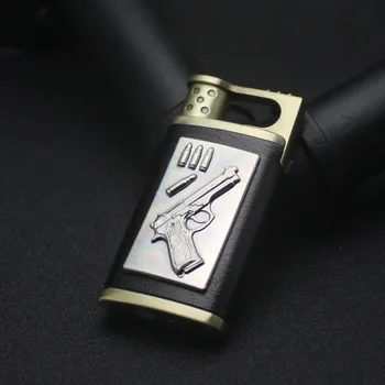 

Retro Torch Turbo Spray Gun Lighter Jet Butane Gas Emboss Metal Lighter Windproof Cigar Cigarette Accessories Gadgets For Men