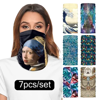 

7 Pcs Multifunctional Scarf Bandana Headscarf Sporting Headwear Face Cover Scarf Outdoor Exercise Headwear Balaclava