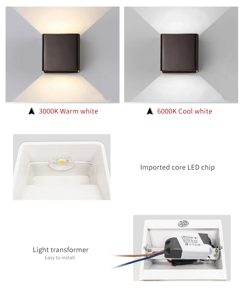 AC85-240V светодиодный настенный светильник для гостиной, коридора, спальни, кровати, современный внешний светодиодный светильник из алюминиевого сплава, настенный светильник 5 Вт