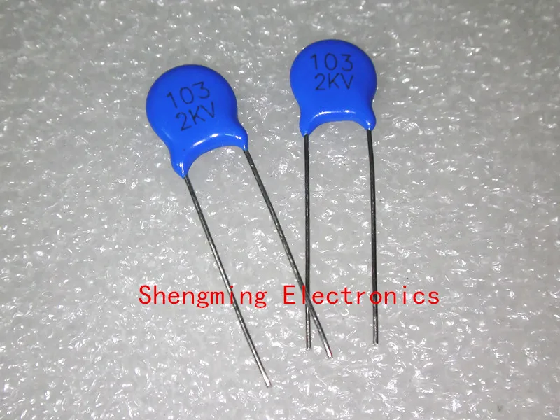 10 Condensadores De Disco Cerámico 10nF (10000pF) 3kV - Pack De 10 Piezas, Montaje Radial