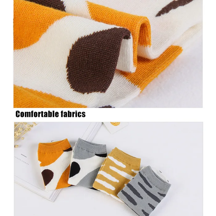 Зимние женские плотные теплые Носки с рисунком кота и когтей; носки-тапочки для сна; CSV