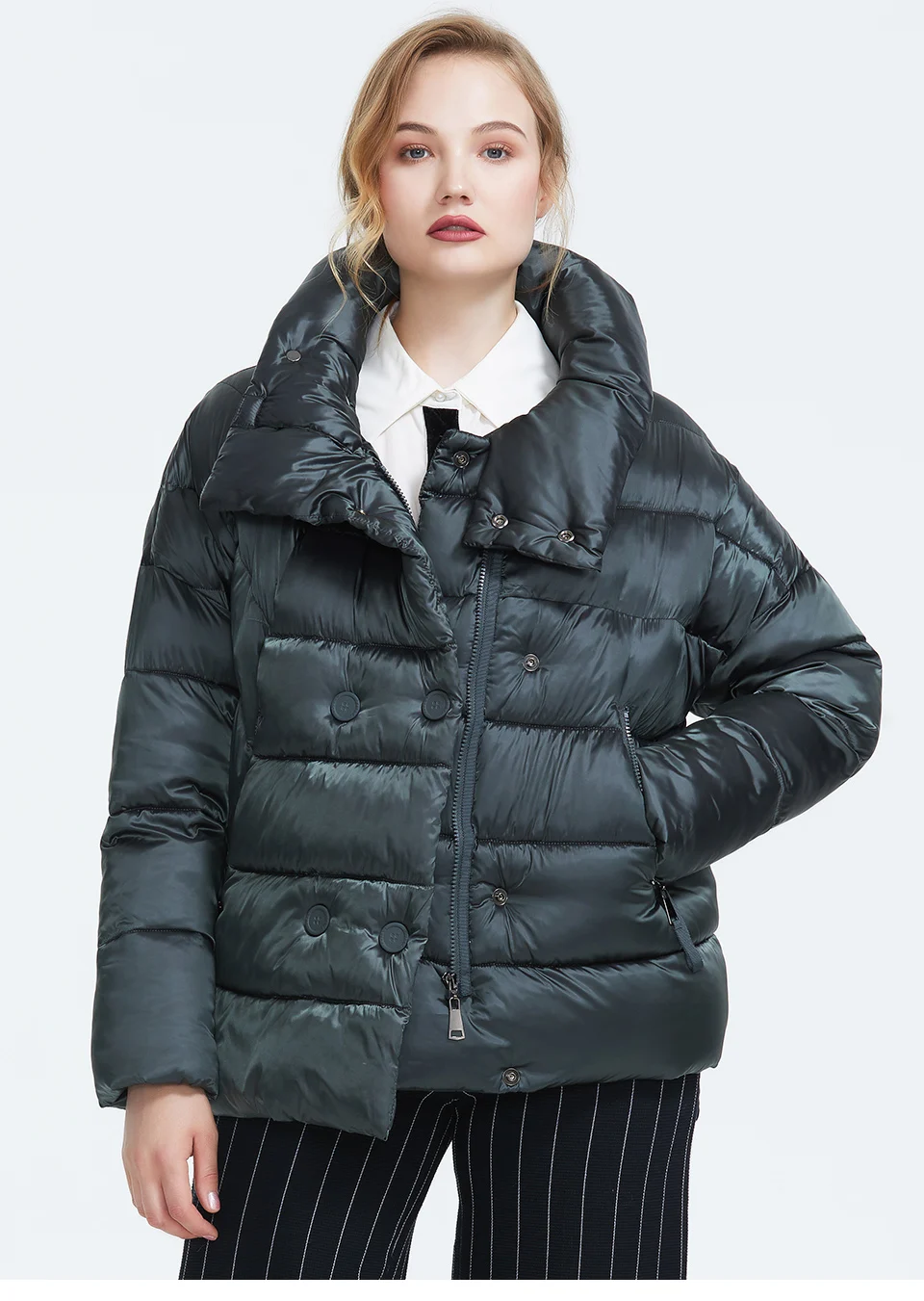 Astrid Зима новое поступление пуховик женский темный цвет верхняя одежда высокое качество короткий стиль толстый хлопок зимнее пальто для женщи AR-7031