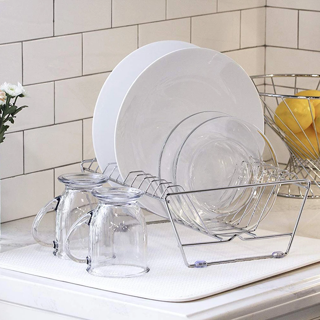 Microfiber Dish Drying Mat for Kitchen Counter Absorbent Drying Pad Dish Drainer Mat, Dining Table Mats, 8 Colors Optional