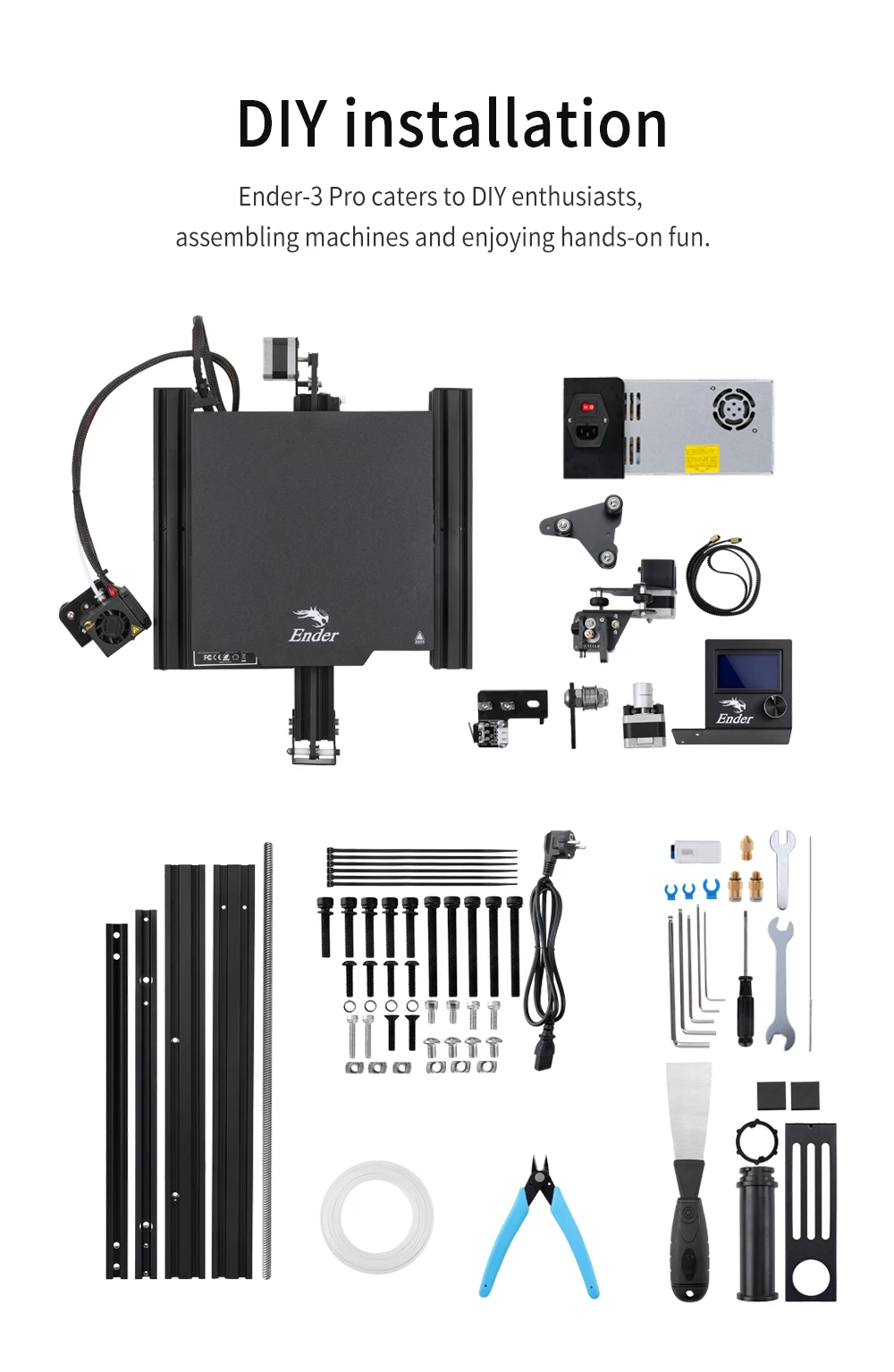 CREALITY 3D Printer Printing Magnetic Ender-3 Pro Silent TMC2208 Stepper New UI&4.3 Inch Color Lcd 3d Printer best resin 3d printer