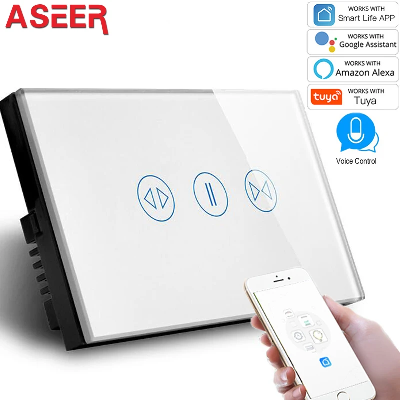 Умный сенсорный выключатель занавесок ASEER для умного дома США/Австралия Wi Fi