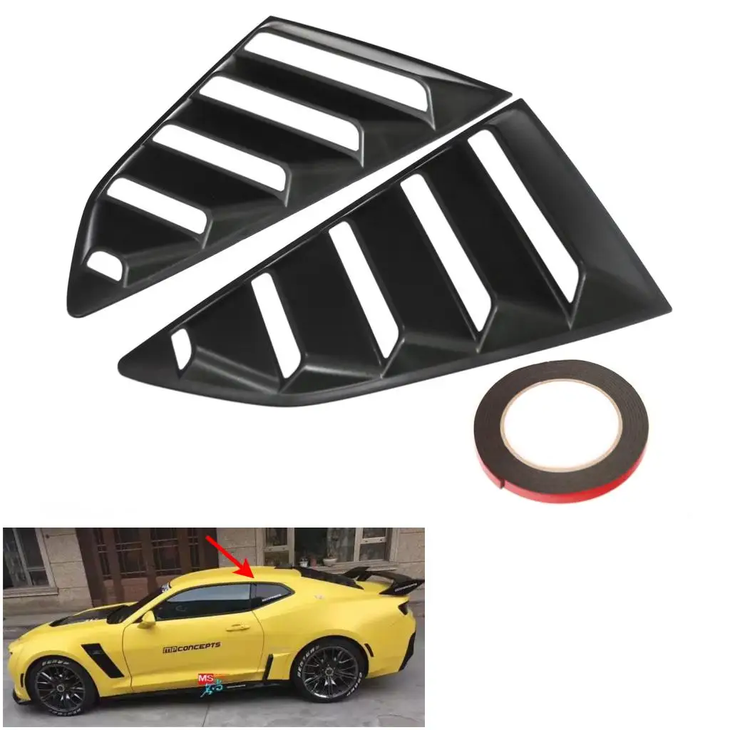 2x задние боковые жалюзи Совок жалюзи Черный ABS Подходит Для Camaro