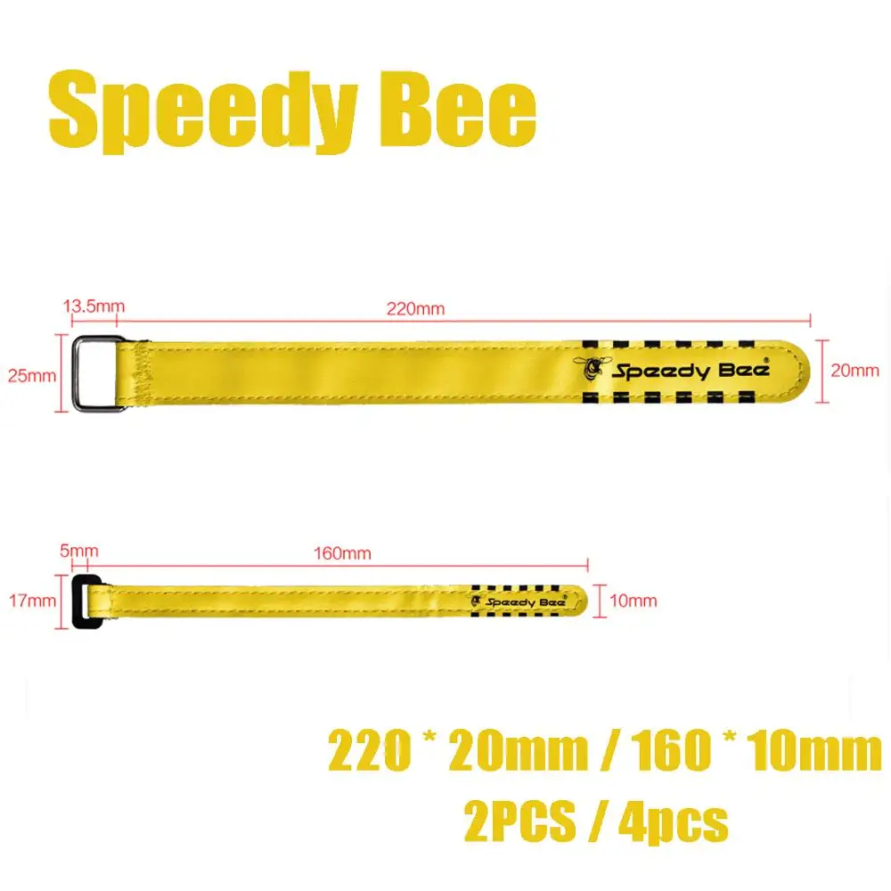 RunCam Speedybee 스피디 비 매직 테이프 타이 배터리 스트랩 리본 벨트, DIY RC 드론 FPV용 케이블 홀더, 220x20mm, 160x10mm