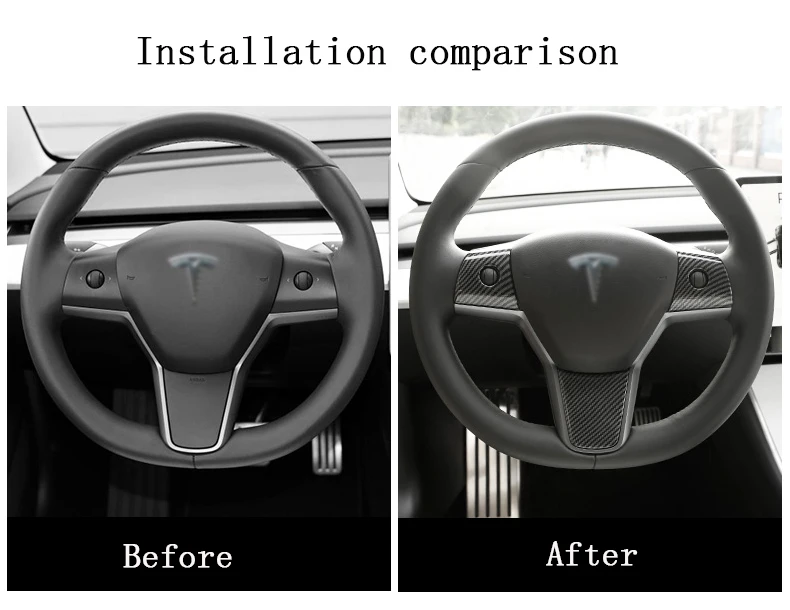 特斯拉model 3方向盘贴片2