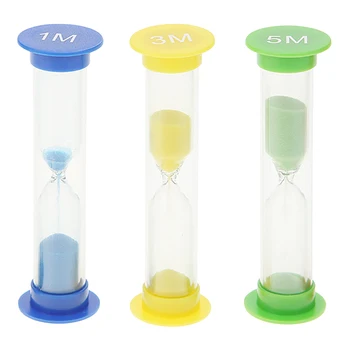 

3pcs Multi-function Mini Sand Timer Hourglass 1/3/5 Minutes Clocks Sandglasses Sand Clock Sand Timer Home Decor Gift