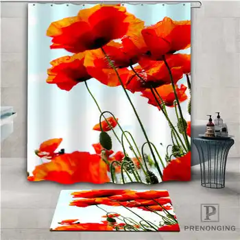 

Custom Img-of -flowers (1) Waterproof Shower Curtain Doormat Home Bath Bathroom Polyester Fabric Multi Sizes#2019-01-12-248