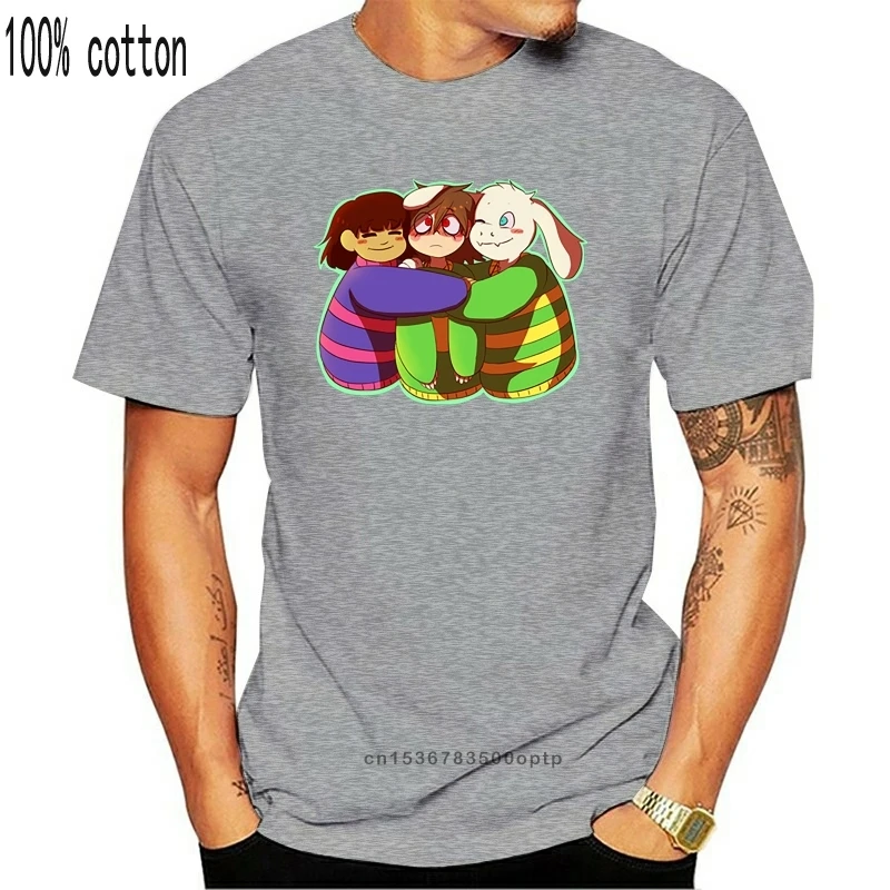 Undertale asrie l и frisk обниматься Чара футболка трикотажные 100% хлопок S-XXXL уличная Fit