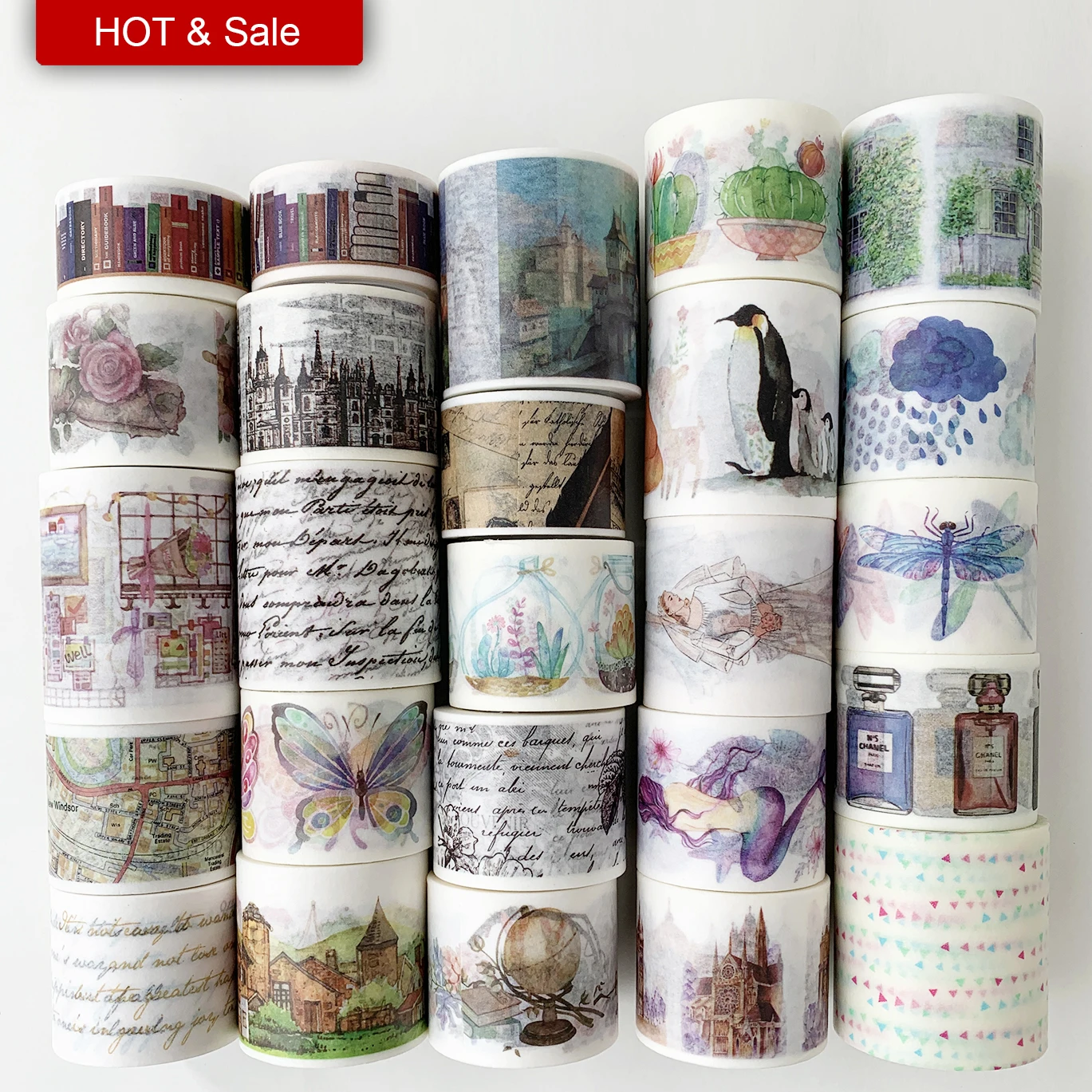 Cinta washi para manualidades DIY, regalo diario de recortes, muchos cupón y diseño de flores, gran oferta, 8410, Envío Gratis
