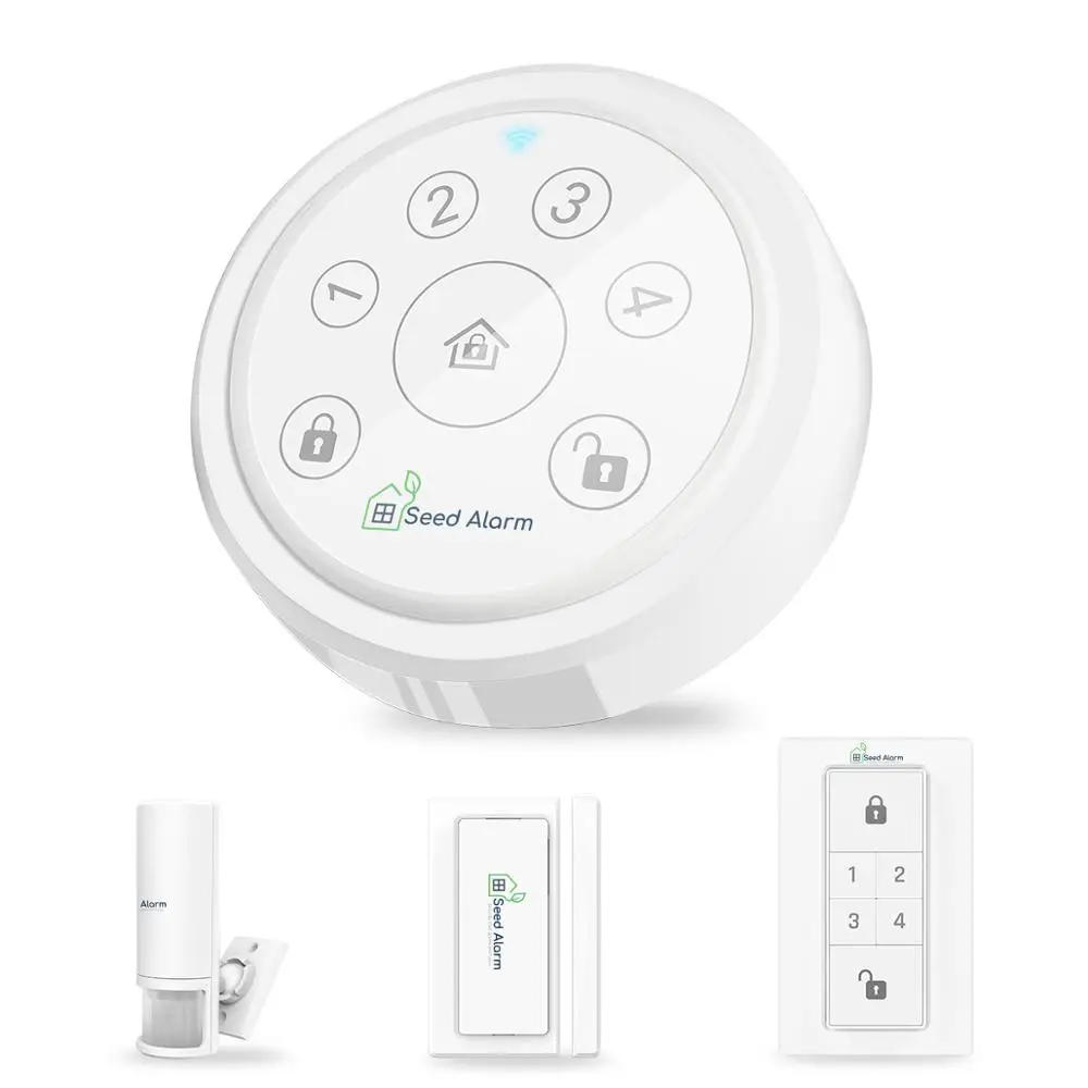 

Touch Panel Smart Alarm System Security Home WiFi Residential alarm App Control Arm Disarm IOS Android PIR Detector Door Sensor